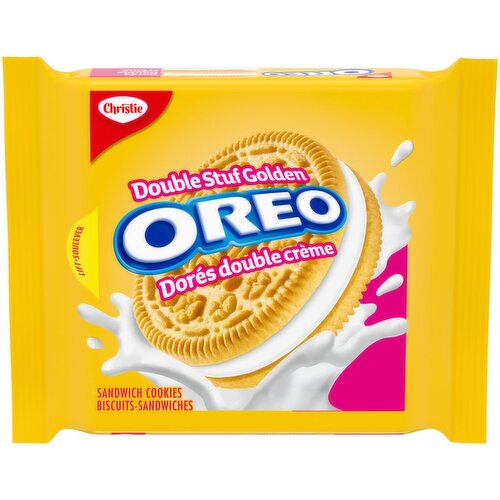 Christie - Oreo Double Stuf Golden Sandwich Cookies 1 Resealable Pack