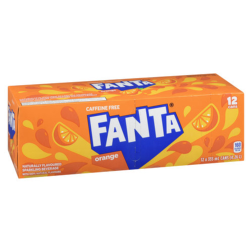 Fanta - Sparkling Beverage, Orange Soda