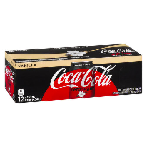 Coca Cola - Zero Vanilla Cola, 355mL Cans
