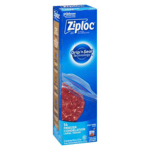Ziploc - Freezer Bags Easy Open Tabs - Large