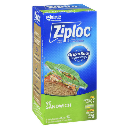 Ziploc - Sandwich Bags, Easy Open Tabs