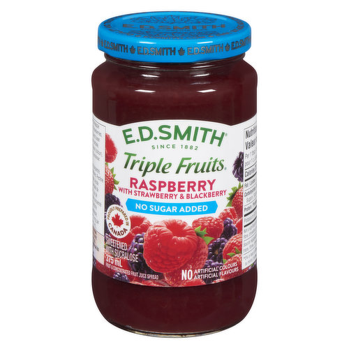 E.D. Smith - Triple Fruits Raspberry No Sugar Added