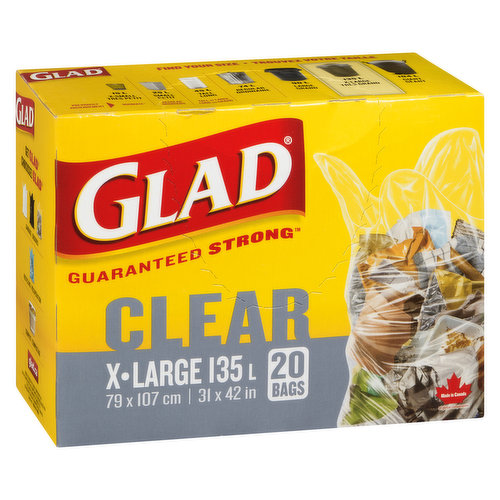 Glad - Clear Garden Bags, 20 Pack