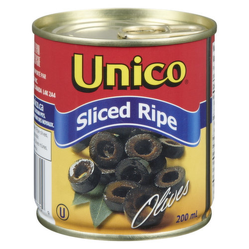 Unico - UNICO Sliced Black Olives Tin