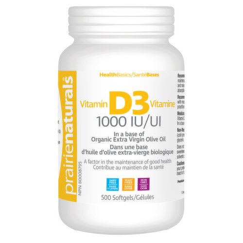 Prairie Naturals - Vitamin D3 1000 IU