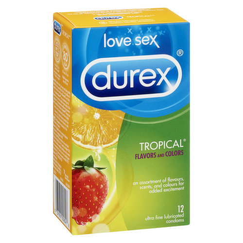 Durex - Love Sex Condoms Tropical Flavours & Colors