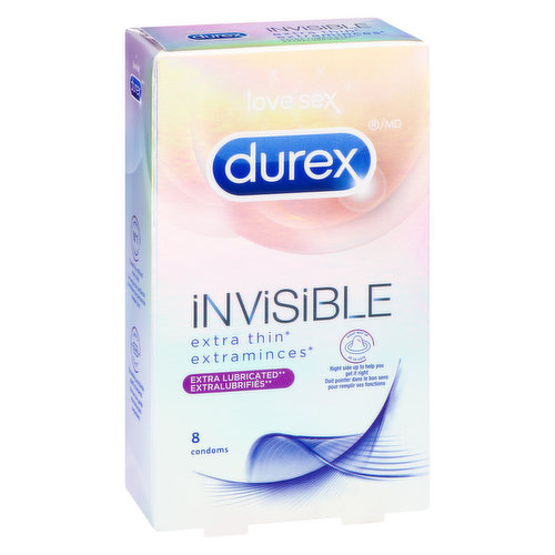 Durex - Invisible Extra Thin - Extra Smooth Condoms