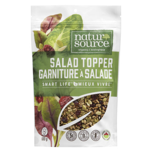 Create splendid salads with this colourful blend of organic ruby red cranberries, pumpkin seeds & Tamari sunflower seeds. Rich in antioxidants, this mix is sure to bring your salad to new heights of flavour & nutrition. Don't be fooled by its name - Organic Salad Topper Smart Life can be sprinkled on your side dishes & is a delicious snack all on its own.