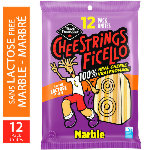 Black Diamond - Cheestrings, Marble Lactose Free