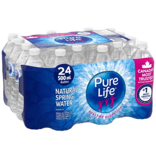 24x500ml Bottles100% Natural Spring Water  - Save On Foods Reserves the Right to Limit Quantities