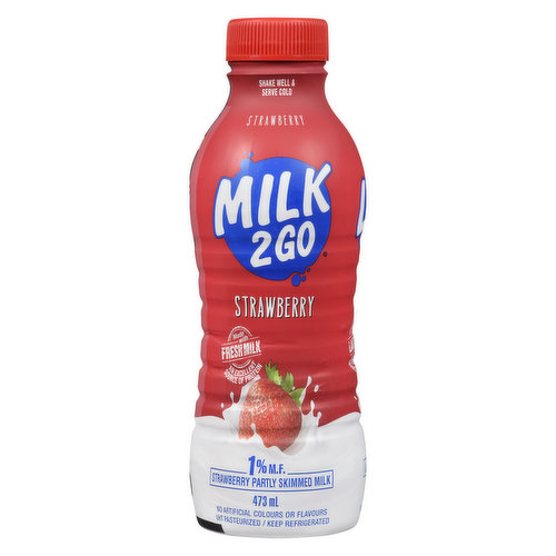 MILK 2 GO - Strawberry Milk 1% M.F.