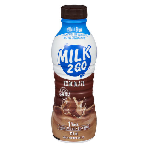 MILK 2 GO - Chillin' Chocolate Milk, Reduced Sugar 1% M.F.