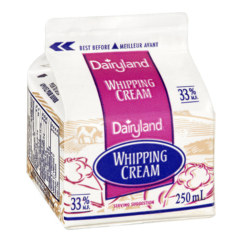Whips into a creamy and smooth topping that is perfect for pastries, fresh fruits or hot cocoa