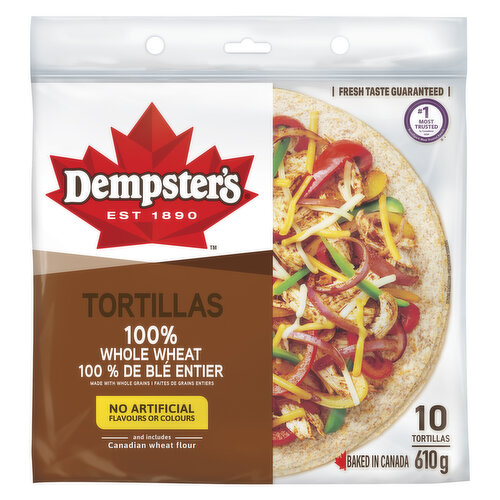 Dempsters - Dempster Whole Wheat Tortilla 10 Inch