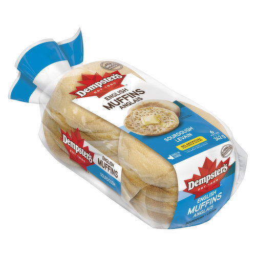 Dempster's Sourdough English Muffins are ideal for toasting and make a tasty choice for family meals. These tempting muffins are made in Canada and contain no artificial flavours or colours.