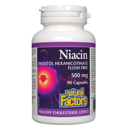 Natural Factors - Niacin Inositol Hexanicotinate 500mg Flush Free