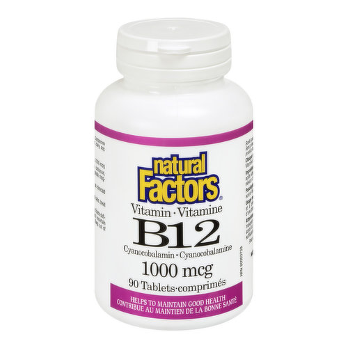 Natural Factors - Vitamin B12 Cyanocobalamin 1000mcg