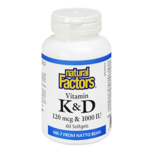 Natural Factors - Vitamin K + D