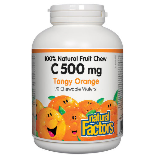 Natural Factors - C 500mg Fruit Chew Tangy Orange