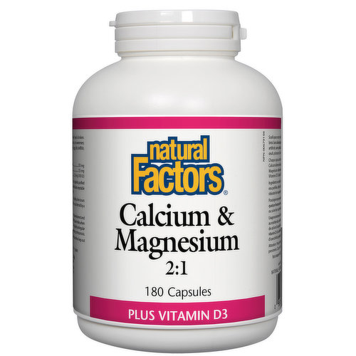 Natural Factors - Calcium Magnesium 2:1 Plus D3