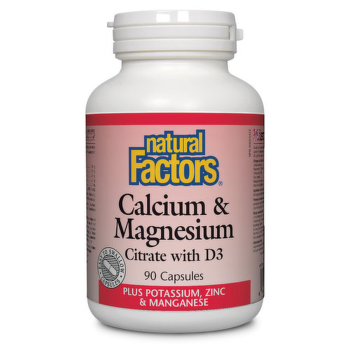 Natural Factors - Calcium & Magnesium Citrate with D3 & Minerals