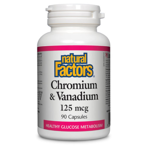 Natural Factors - Chromium & Vanadium 125mcg