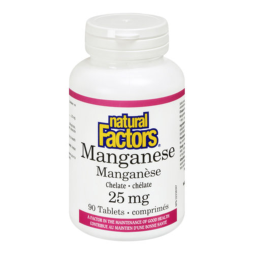 Natural Factors - Manganese Chelate 25mg