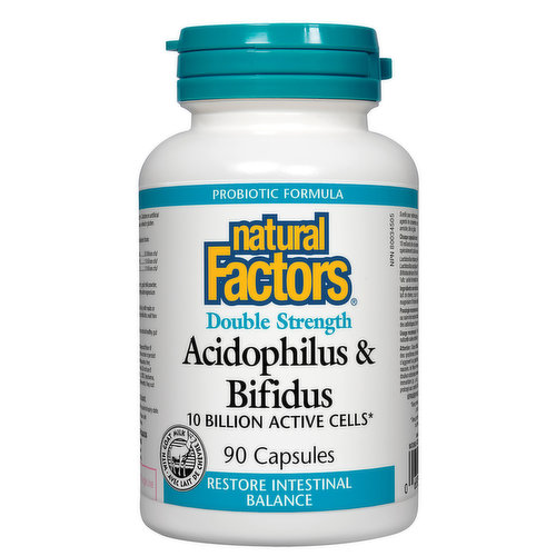 Natural Factors - Acidophilus & Bifidus Double Strength 5 Billion