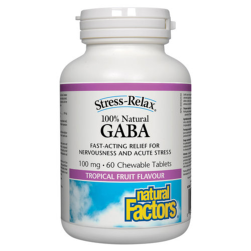 Natural Factors - Stress Relax GABA 100mg Chews