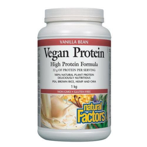 Natural Factors - High Protein Formula Plant Based Vanilla Bean