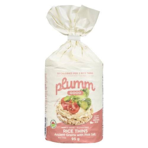 Plumm Good - Rice Thins Seas Salt Whole Grain Gluten Free