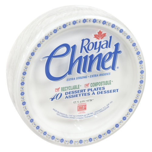 Royal Chinet - Dessert Plates