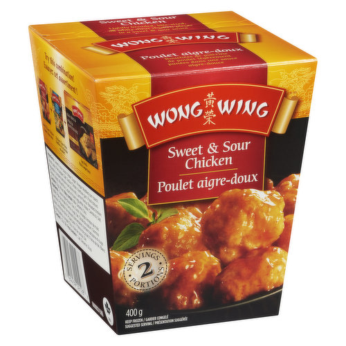 Frozen. Two distinct flavours. One distinctly delicious dish. Lightly breaded, tender pieces of all-white-meat chicken breast in a tangy sweet and sour sauce.