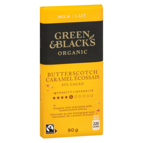 GREEN & BLACK'S - Organic Milk Chocolate - Butterscotch Caramel