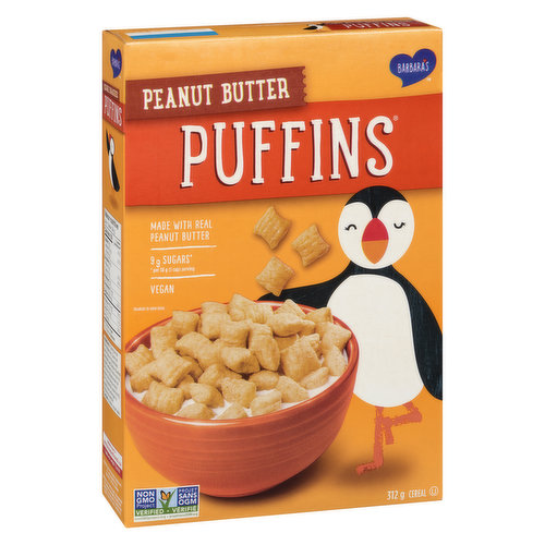 Barbaras Bakery - Puffins Cereal - Peanut Butter