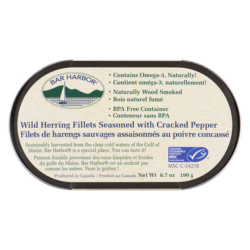 Bar Harbor - Wild Herring Fillets with Cracked Pepper