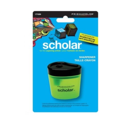 Well-suited for the developing artist. Sharpens Prismacolor Scholar Colored Pencils to a sharp point. Compact design fits easily in art cases.