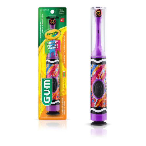 Gum - Crayola Power Toothbrush With Travel Cap - Soft