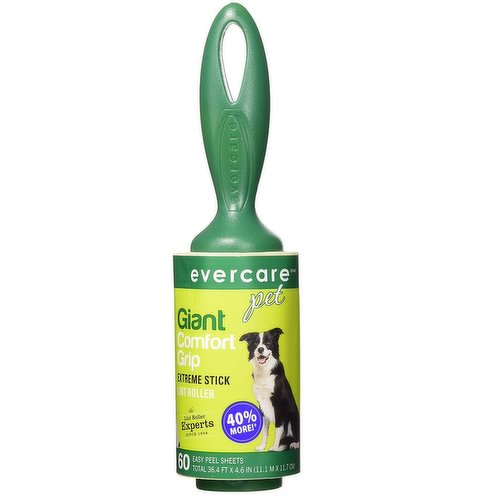 Evercare - Giant Comfort Grip Lint Roller & Sheets - Pet