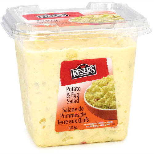 Picnic Party Size. everybody's favorite picnic food! Chunks of tender potato, fresh celery, chopped red bell pepper, and white onion tossed in a rich dressing reminiscent of deviled eggs.
