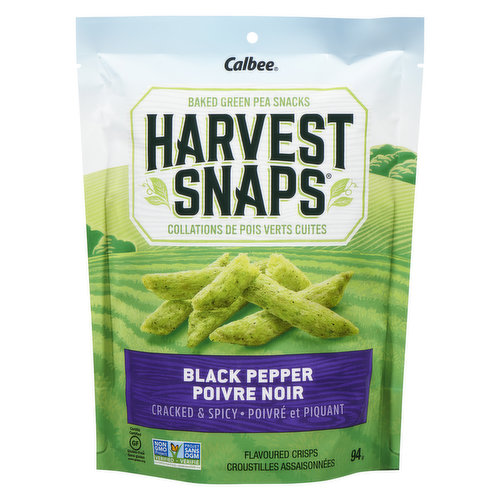 Harvest Snaps - Green Pea Snack Crisps - Black Pepper