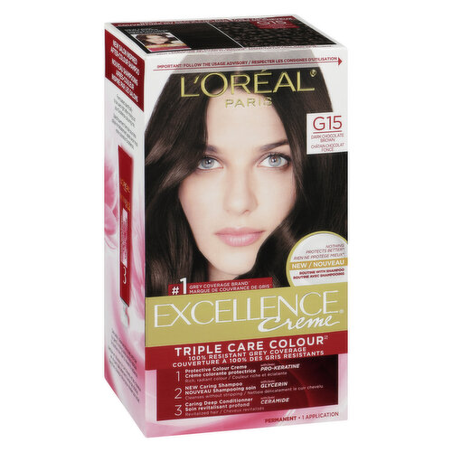 L'Oreal - Excellence Creme - G15 Dark Chocolate Brown