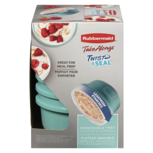 Save on Rubbermaid Take Alongs Twist & Seal Containers + Trays + Lids 1.6  Cup Order Online Delivery