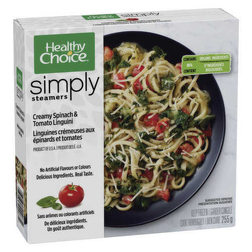 Healthy Choice - Simply Steamers Creamy Spinach & Tomato Linguini Frozen Meal