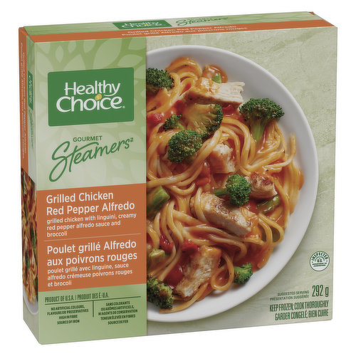 Healthy Choice - Gourmet Steamers Grilled Chicken Red Pepper Alfredo Frozen Meal