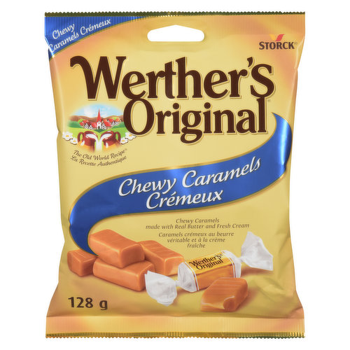 CANDY WERTHERS ORIGINAL CHEWY 5 OZ PEG BAG - Regent Products Corp.