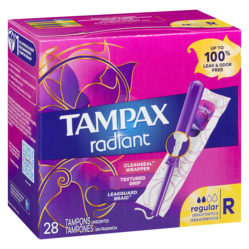 Tampax - Radiant Tampons, Regular