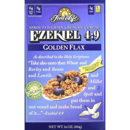 Food For Life - Ezekiel 4:9 Whole Grain Cereal Gold Flax