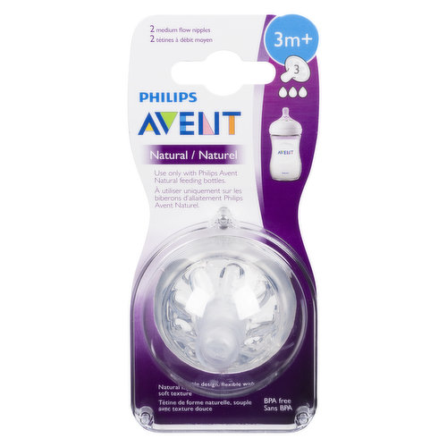 Avent - Natural Response Nipples - 3Months+