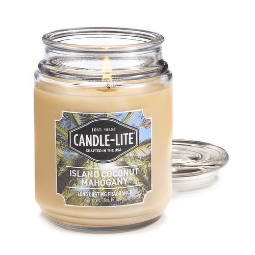 Candle-Lite - Island Coconut Mahogany Candle Jar
